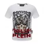 manches courtes t-shirt philipp plein prix bas lion head skull 3d